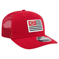 Red Cincinnati Reds New Era Flag 9SEVENTY Stretch-Snap Hat