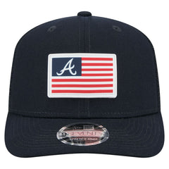 Navy Atlanta Braves New Era Flag 9SEVENTY Stretch-Snap Hat