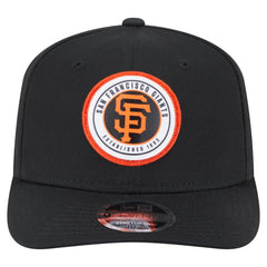 Black San Francisco Giants New Era Circle Patch 9SEVENTY Stretch-Snap Hat