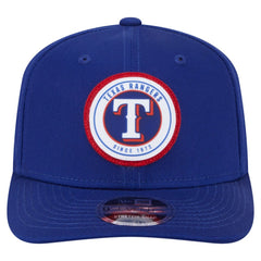 Royal Texas Rangers New Era Circle Patch 9SEVENTY Stretch-Snap Hat