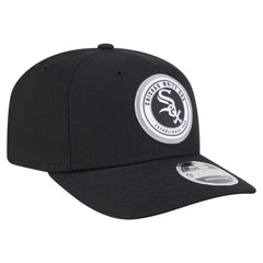 Black Chicago White Sox New Era Circle Patch 9SEVENTY Stretch-Snap Hat