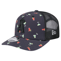 Black Los Angeles Angels New Era Adventure Drinks Pattern 9SEVENTY Stretch-Snap Hat