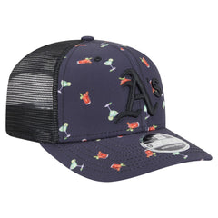 Black Athletics New Era Adventure Drinks Pattern 9SEVENTY Stretch-Snap Hat