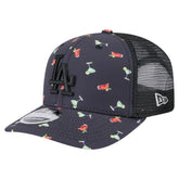 Black Los Angeles Dodgers New Era Adventure Drinks Pattern 9SEVENTY Stretch-Snap Hat