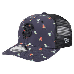 Black San Francisco Giants New Era Adventure Drinks Pattern 9SEVENTY Stretch-Snap Hat