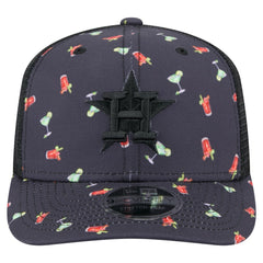 Black Houston Astros New Era Adventure Drinks Pattern 9SEVENTY Stretch-Snap Hat
