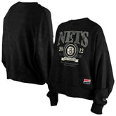 New Era Brooklyn Nets Women's Throwback Vintage Enzyme Wash Oversized Boxy Pullover Sweatshirt