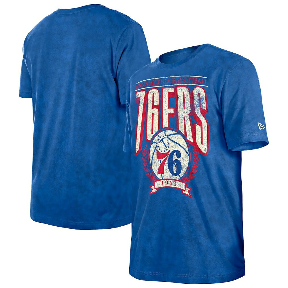 New Era Philadelphia 76ers Throwback Vintage Boxy Mineral Wash T-Shirt