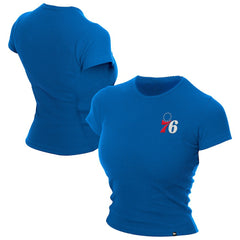 New Era Philadelphia 76ers Women's Leisure Collection Baby Doll Cropped T-Shirt