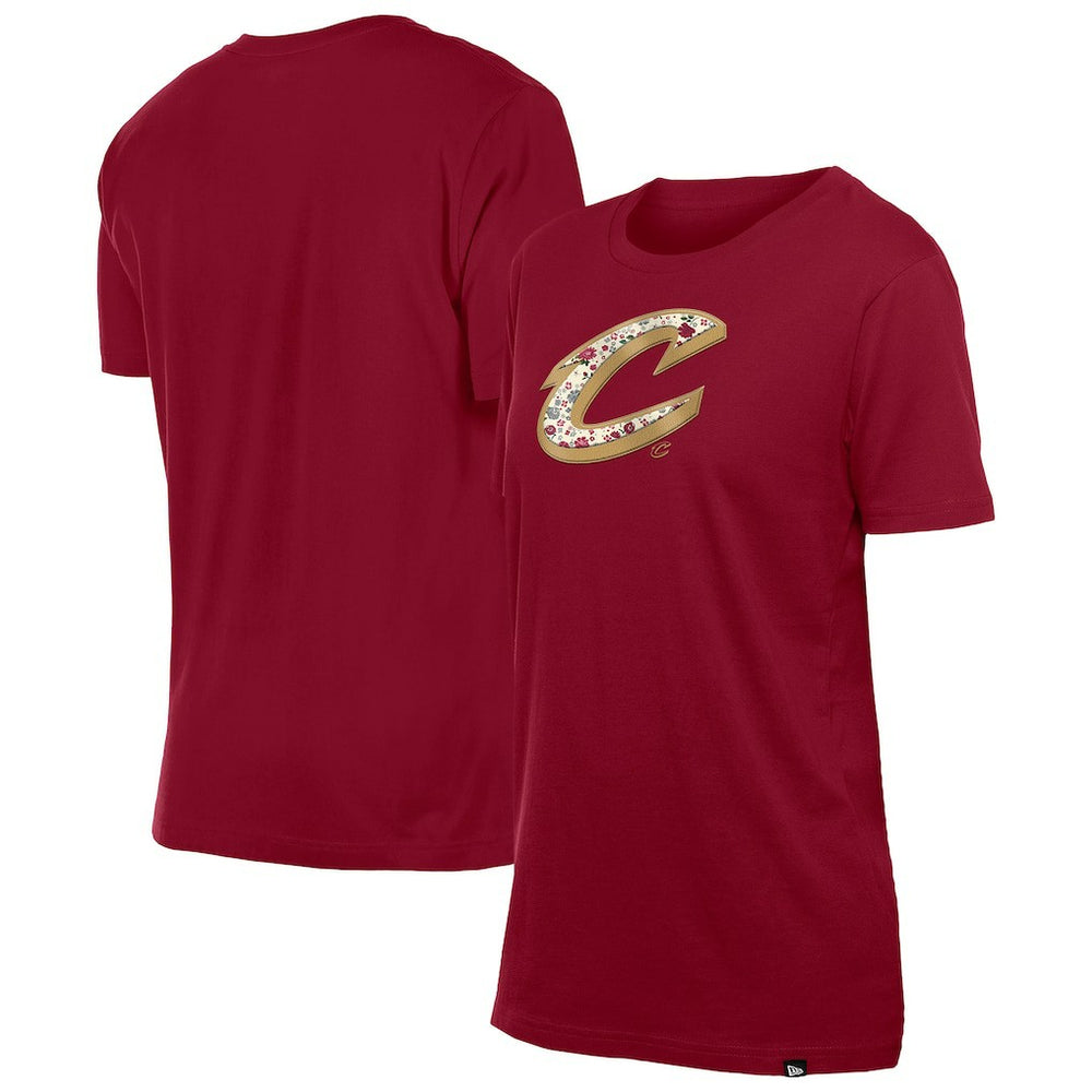 New Era Cleveland Cavaliers Women's Glam Game Flower T-Shirt sale