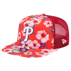 Red Philadelphia Phillies New Era Adventure Pattern Golfer Trucker Snapback Hat