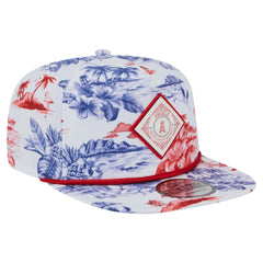 White Los Angeles Angels New Era Printed Island Golfer Snapback Hat