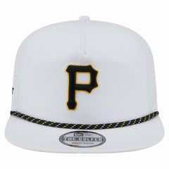 White Pittsburgh Pirates New Era Perforated Golfer Snapback Hat