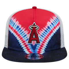 Los Angeles Angels New Era Tie-Dye Golfer Trucker Adjustable Hat