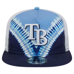 Tampa Bay Rays New Era Tie-Dye Golfer Trucker Adjustable Hat