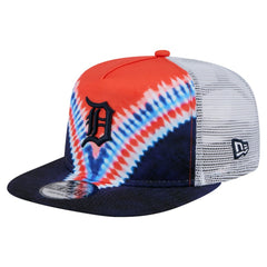 Detroit Tigers New Era Tie-Dye Golfer Trucker Adjustable Hat