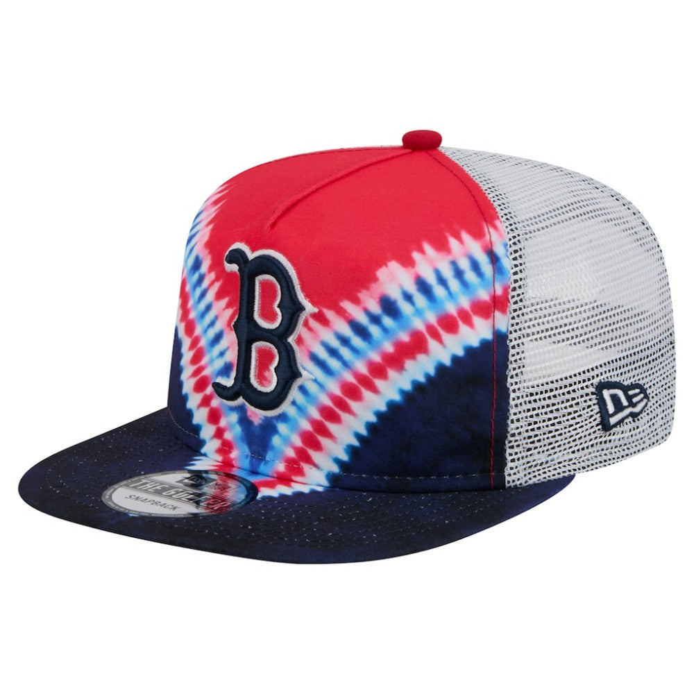 Boston Red Sox New Era Tie-Dye Golfer Trucker Adjustable Hat