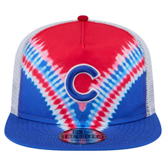 Chicago Cubs New Era Tie-Dye Golfer Trucker Adjustable Hat