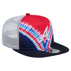 Atlanta Braves New Era Tie-Dye Golfer Trucker Adjustable Hat