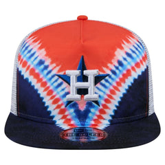 Houston Astros New Era Tie-Dye Golfer Trucker Adjustable Hat