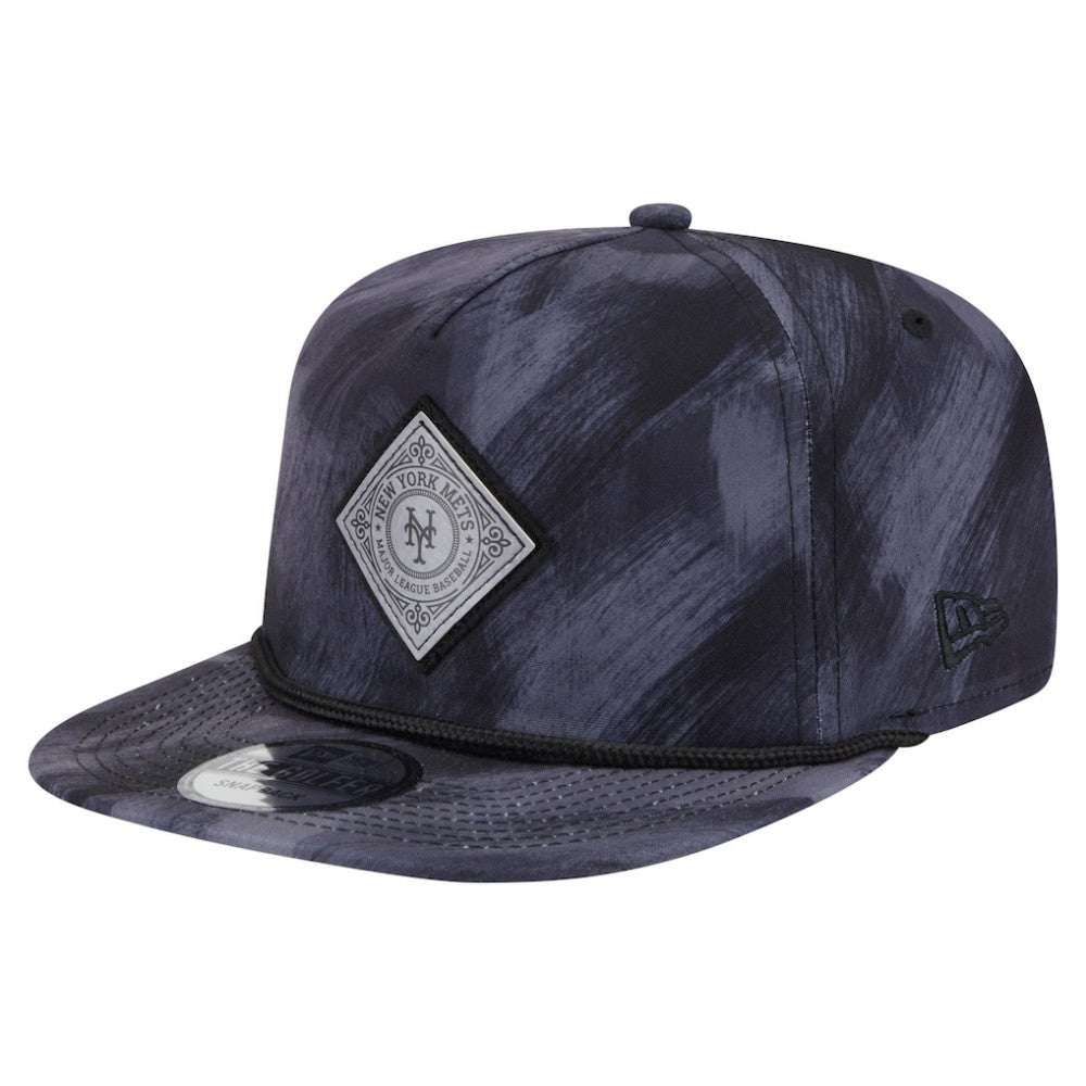 Navy New York Mets New Era Printed Golfer Snapback Hat