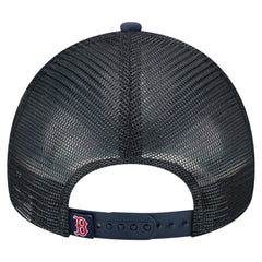 Navy Boston Red Sox New Era Distressed 9FORTY A-Frame Adjustable Trucker Hat