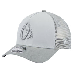 Gray Baltimore Orioles New Era Color Pack A-Frame 9FORTY Trucker Adjustable Hat