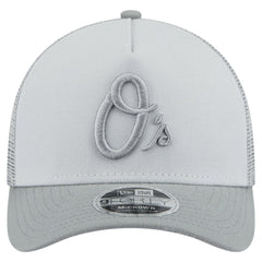 Gray Baltimore Orioles New Era Color Pack A-Frame 9FORTY Trucker Adjustable Hat