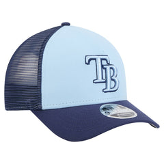 Light Blue/Navy Tampa Bay Rays New Era 2-Tone Color Pack 9FORTY M-Crown A-Frame Adjustable Hat