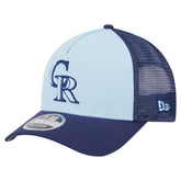 Light Blue/Navy Colorado Rockies New Era 2-Tone Color Pack 9FORTY M-Crown A-Frame Adjustable Hat