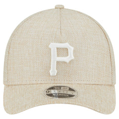 Beige Pittsburgh Pirates New Era Cotton Weave M-Crown A-Frame 9FORTY Adjustable Hat