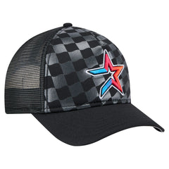 Black Houston Astros New Era Gradient 9FORTY A-Frame M-Crown Trucker Adjustable Hat