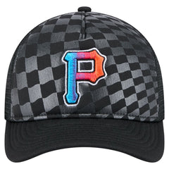 Black Pittsburgh Pirates New Era Gradient 9FORTY A-Frame M-Crown Trucker Adjustable Hat