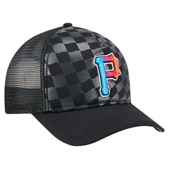 Black Pittsburgh Pirates New Era Gradient 9FORTY A-Frame M-Crown Trucker Adjustable Hat