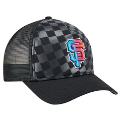 Black San Francisco Giants New Era Gradient 9FORTY A-Frame M-Crown Trucker Adjustable Hat