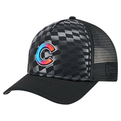 Black Chicago Cubs New Era Gradient 9FORTY A-Frame M-Crown Trucker Adjustable Hat