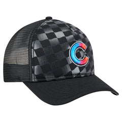 Black Chicago Cubs New Era Gradient 9FORTY A-Frame M-Crown Trucker Adjustable Hat