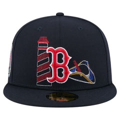 Navy Boston Red Sox New Era State Stitch 59FIFTY Fitted Hat