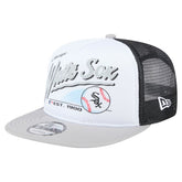 White/Gray Chicago White Sox New Era Retro Script Trucker 9FIFTY Snapback Hat