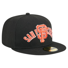 Black San Francisco Giants New Era Overlap 59FIFTY Fitted Hat