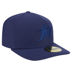Navy Miami Marlins New Era Color Pack A-Frame 59FIFTY Fitted Hat