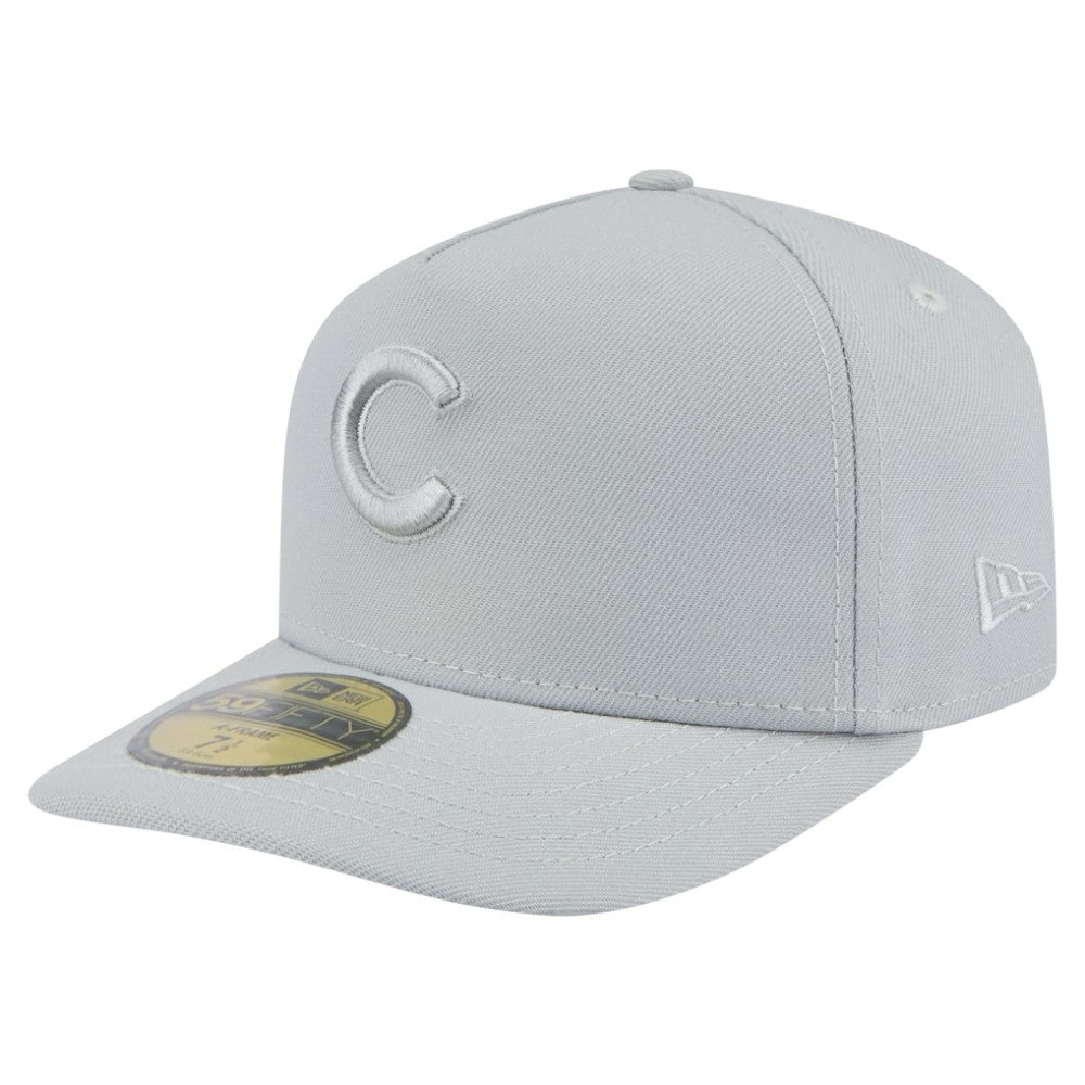 Gray Chicago Cubs New Era Colorpack A-Frame 59FIFTY Fitted Hat