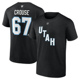 NHL Lawson Crouse Utah Mammoth Fanatics Authentic Stack Name & Number T-Shirt