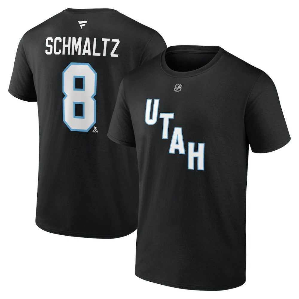 NHL Nick Schmaltz Utah Mammoth Fanatics Authentic Stack Name & Number T-Shirt