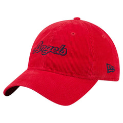Red Los Angeles Angels New Era Women's Corduroy 9TWENTY Adjustable Hat