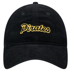 Black Pittsburgh Pirates New Era Women's Corduroy 9TWENTY Adjustable Hat