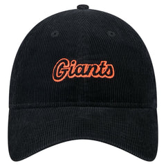 Black San Francisco Giants New Era Women's Corduroy 9TWENTY Adjustable Hat