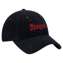 Dark Blue Texas Rangers New Era Women's Corduroy 9TWENTY Adjustable Hat