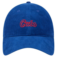 Royal Chicago Cubs New Era Women's Corduroy 9TWENTY Adjustable Hat