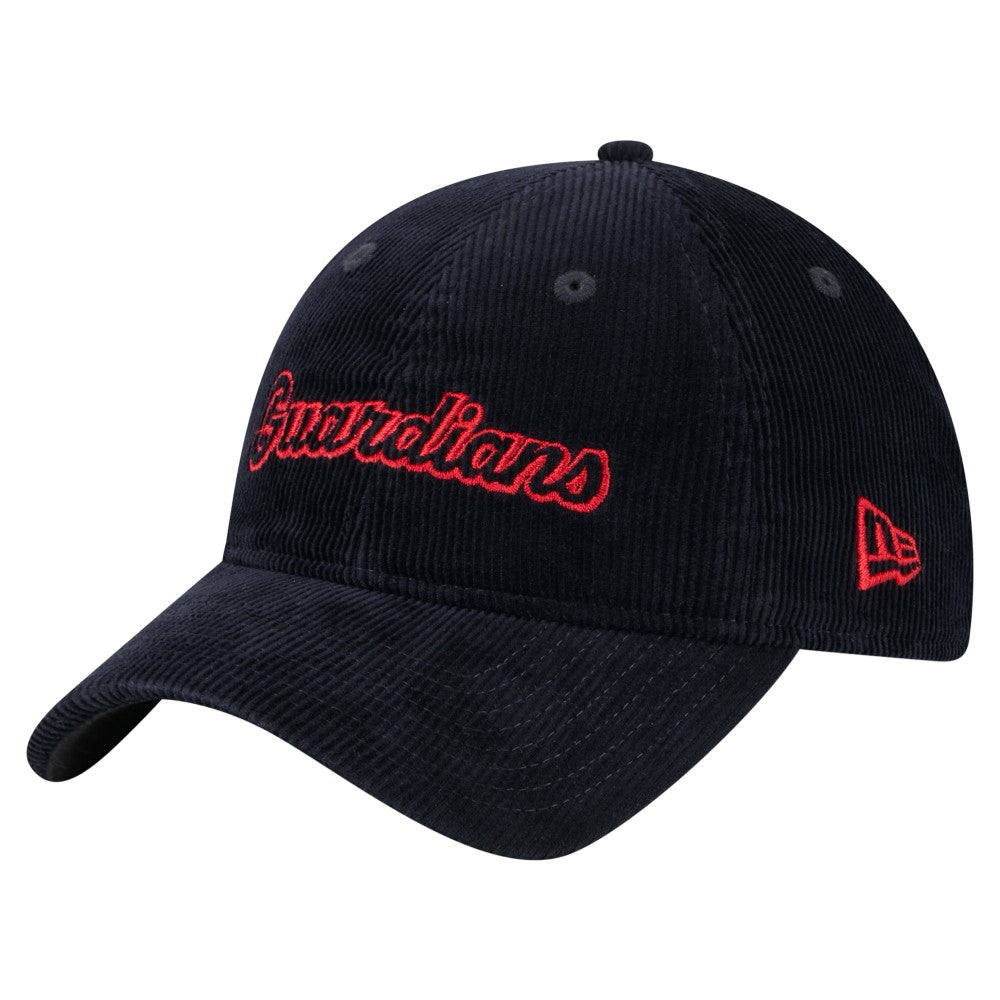 Navy Cleveland Guardians New Era Women's Corduroy 9TWENTY Adjustable Hat